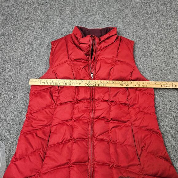 Eddie Bauer EB650 Down Puffer Vest L Red Packable Lightweight Outdoor Jacket - Picture 4 of 10